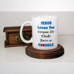 Tasse a caf� j�sus vous aime tout le monde, tasse en c�ramique pour le bureau et la maison, th� au lait, ...