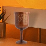 Tasse a caf et a lait, coupe de rituel, divination, pentacle religieux, tarot en bois