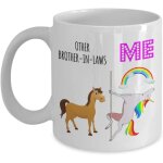 Tasse a caf� licorne p�le danse, cadeau pour beaux - fr�res, id�es amusantes d'anniversaire de no�l pour ...