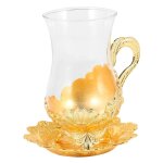 Tasse a caf� en m�tal et verre de 150ml, en alliage de zinc, style europ�en, ensemble de caf� artisanal ...