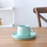 Tasses a caf en porcelaine avec plateau, accessoires de cuisine, th, soucoupes en cramique mate, tasses ...