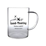 Tasse a caf en verre transparent rsistant a la chaleur avec poigne, chope a bire faite a la main, ...