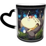 Tasse a caf� mon voisin totoro tasse a couleur changeante en c�ramique a la mode, tasse sensible a la ...