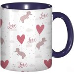 Tasse a cafe pour animaux de compagnie teckel saint - valentin impression de ballon en forme de coeur ...