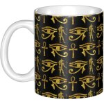 Tasses a cafe antiques - egyptiennes - ankh - or de 11 oz tasses en ceramique blanche tasse a the nouveaute ...