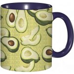 Tasse a cafe avocat dessin anime avocats m?rs en tranches avec motif fruits tropicaux crus. imprime vert ...