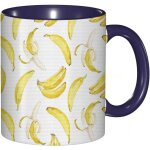 Tasse a cafe banane motif repete aquarelle conception fruits croquis sur fond uni impression tasse de ...