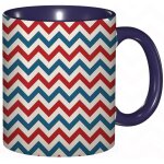 Tasse a cafe blue zig retro american patriotic colors red zag print tasse coloree pour le bureau la maison ...