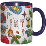 Tasse a cafe camping style de vie dessin anime d'equipement bateau boussole carte et tente tourisme impression ... Tasse a cafe camping style de vie dessin anime d'equipement bateau boussole carte et tente tourisme impression ...
