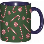 Tasse a cafe candy cane xmas season sweets candy cane lollipop joyeux xmas theme. fern green print tasse ...