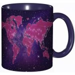 Tasse a cafe carte du monde dans l'univers etoile galaxie nebuleuse espace imprime tasse coloree pour ...