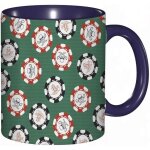 Tasse a cafe casino poker chips pirates argent diagonal bones skull risk art. jade green print tasse ...