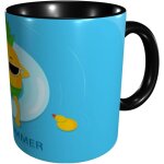 Tasses a cafe en ceramique ananas drole avec bouee de sauvetage, tasse a the fantaisie de 11oz, cadeaux ...
