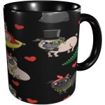 Tasses a cafe en ceramique, drole, roi carlin, chiot, chien, couronne, coeur, 11oz, nouveaute, tasse ...