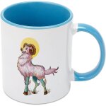 Tasse a cafe en ceramique, jolie tasse a the, avec interieur colore et poignee, impression artistique, ...