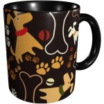 Tasses a cafe en ceramique a motif d'os de patte de chien de dessin anime, tasse a the de nouveaute de ...