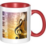 Tasse a cafe en ceramique - notes de musique de violon de piano - tasse de voyage en ceramique - tasse ...