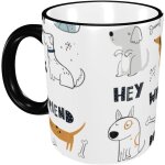 Tasses a cafe en ceramique os mignon chiens ami conception paquet cadeau 11oz