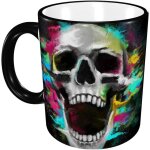 Tasses a cafe en ceramique, paquet cadeau de conception de teinture de cravate de crane classique 11oz ...