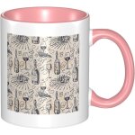 Tasse a cafe en ceramique - tasse de voyage en ceramique de champ de raisin de cave a vin et de vinification ...
