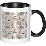 Tasse a cafe en ceramique - tasse de voyage en ceramique de champ de raisin de cave a vin et de vinification ...