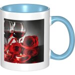 Tasse a cafe en ceramique - tasse de voyage en ceramique avec rose de vin rouge et bougie - tasse a boisson ... Tasse a cafe en ceramique - tasse de voyage en ceramique avec rose de vin rouge et bougie - tasse a boisson ...
