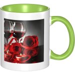 Tasse a cafe en ceramique - tasse de voyage en ceramique avec rose de vin rouge et bougie - tasse a boisson ... Tasse a cafe en ceramique - tasse de voyage en ceramique avec rose de vin rouge et bougie - tasse a boisson ...