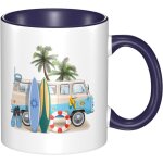 Tasse a cafe en ceramique - tasse de voyage en ceramique pour week - end de surf - tasse a boisson personnalis ...