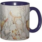 Tasse a cafe cerf animal cerf des bois ours renard lapin arbre foret dessin anime mignon nature adorable ...