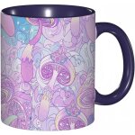 Tasse a cafe champignons trippy champignons galaxie botanique plantes magiques de la nature imprime violet ...