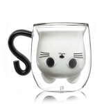 Tasse a cafe chat mug, verre double paroi, cadeau de no�l original pour femme fille epouse maman maitresse ...