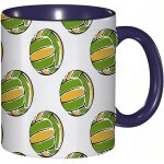 Tasse a cafe coloree de volley - ball dessin anime ports de volley - ball impression de jeu de balle ...