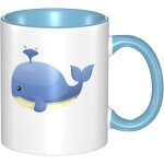 Tasse a cafe de couleur amusante - tasses de phare de baleine de dessins animes - larges tasses de the ...