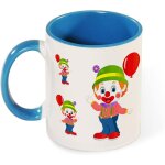 Tasse a cafe de couleur de chapeau vert de ballon de maquillage de clown d'enfant drole, tasse en ceramique ...