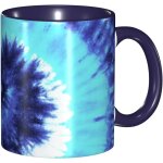 Tasse a cafe de couleur drole, tasses a colorant bleu, larges tasses a cafe et chocolat chaud pour le ...