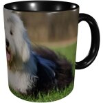 Tasse a cafe de couleur drole, vieilles tasses de chien de berger anglais, larges tasses de the et de ...