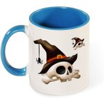 Tasse a cafe de couleur de paques de crane d'araignee de chapeau magique, tasse en ceramique de 330 ml, ...