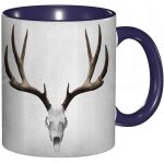 Tasse a cafe crane de cerf tete de squelette os halloween motif de chasseur patine imprime, tasse de ...