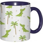Tasse a cafe crocodiles de dessin anime d'alligator avec impression de composition de conception de palmiers ... Tasse a cafe crocodiles de dessin anime d'alligator avec impression de composition de conception de palmiers ...