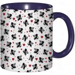 Tasse a cafe cupidon ange avec des ailes volant autour des coeurs imprimes, tasse coloree pour le bureau, ... Tasse a cafe cupidon ange avec des ailes volant autour des coeurs imprimes, tasse coloree pour le bureau, ...