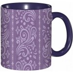 Tasse a cafe damasse monochromatique style baroque victorien inspire du motif floral moderne. impression ...