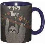 Tasse a cafe design paresseux gris happy time avec paresseux drole suspendu a l'impression tasse coloree ...