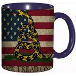 Tasse a cafe don't tread on me american us retro print, tasse coloree pour le bureau, la maison, le the, ...