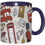 Tasse a cafe doodle couronne anglaise london cab cabine telephonique montre big ben parapluie velo impression, ...
