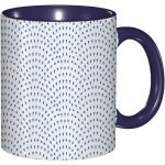 Tasse a cafe en ecailles de poisson gouttes d'eau de pluie bleues sur fond blanc impression ondulee abstraite ... Tasse a cafe en ecailles de poisson gouttes d'eau de pluie bleues sur fond blanc impression ondulee abstraite ...