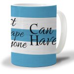 Tasse a cafe d'ete 330ml, tasse a the de bureau avec lettres noires, etoile de mer, bleu et blanc, grain ...