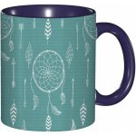 Tasse a cafe fleches style doodle design artistique plumes attrape - reves motifs sur le theme hippie. ...