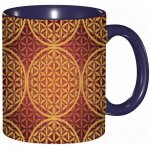 Tasse a cafe fleur de style vintage avec des tons medievaux imprime motif esoterique baroque rococo, ...
