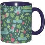 Tasse a cafe grenouilles conception de jungle tropicale avec grenouille flamant tortue crocodile colibris. ...
