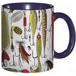 Tasse a cafe groupe de peche d'appats artificiels twister activite de piegeage concept de peche de chasse ...